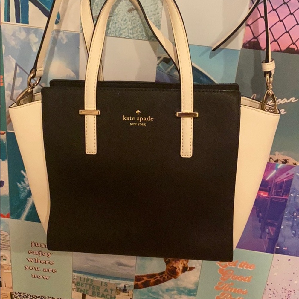 Black and White Kate Spade Handbag